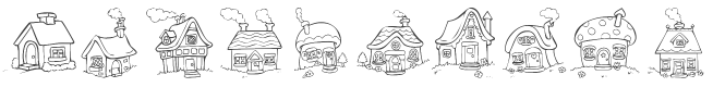 Destiny's Little Houses Font preview