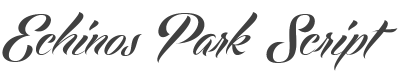 Echinos Park Script Font preview