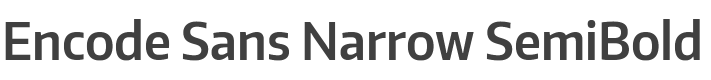 Encode Sans Narrow SemiBold style