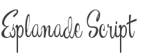 Esplanade Script Font preview