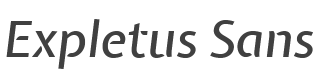 Expletus Sans Medium Italic style