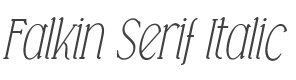 Falkin Serif Italic style