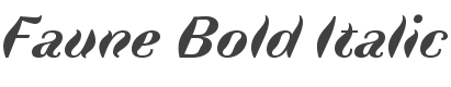 Faune Bold Italic style