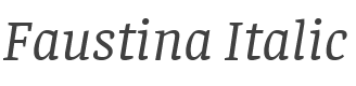 Faustina Italic style