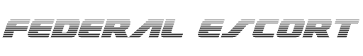 Federal Escort Scanlines Italic style