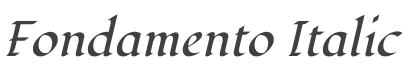 Fondamento Italic style