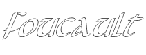 Foucault Outline Italic style