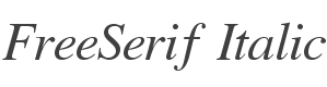 FreeSerif Italic style