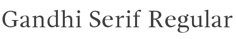 Gandhi Serif Font preview