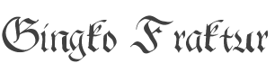 Gingko Fraktur Font preview