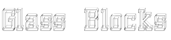 Glass Blocks Font preview