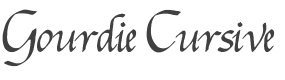 Gourdie Cursive Deux style