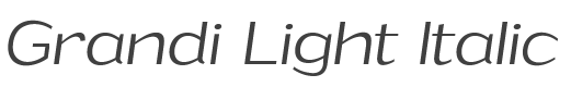 Grandi Light Italic style