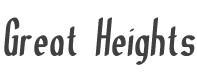 Great Heights BRK Font preview