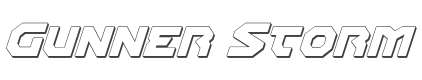 Gunner Storm 3D Italic style