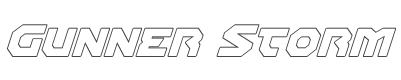 Gunner Storm Outline Italic style