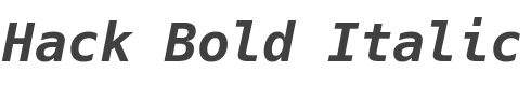 Hack Bold Italic style