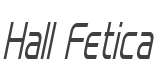 Hall Fetica Narrow Italic style