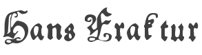 Hans Fraktur Font preview