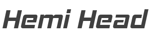 Hemi Head Bold Italic style