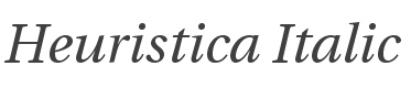 Heuristica Italic style