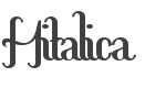 Hitalica Vertical Bold style