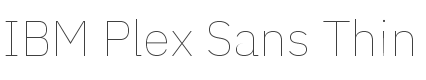 IBM Plex Sans Thin style