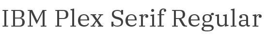 IBM Plex Serif