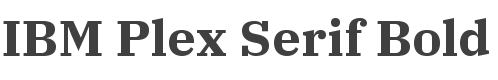 IBM Plex Serif Bold style