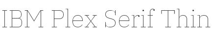 IBM Plex Serif Thin style
