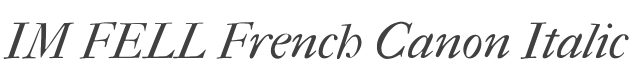 IM FELL French Canon Italic style