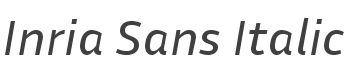 Inria Sans Italic style