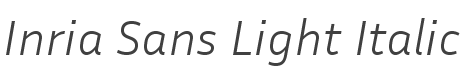 Inria Sans Light Italic style