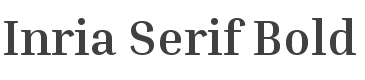 Inria Serif Bold style