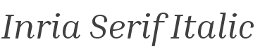 Inria Serif Italic style