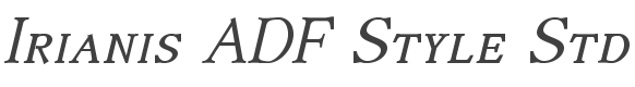 Irianis ADF Style Std Italic style