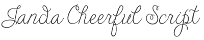 Janda Cheerful Script Font preview