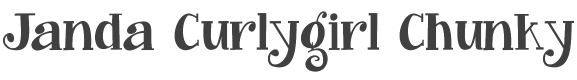 Janda Curlygirl Chunky Font preview