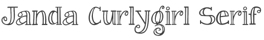 Janda Curlygirl Serif style