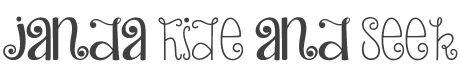 Janda Hide And Seek Font preview