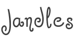 Jandles Font preview