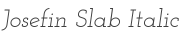 Josefin Slab Italic style