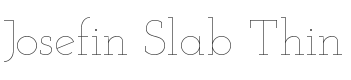 Josefin Slab Thin style