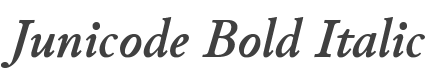 Junicode Bold Italic style