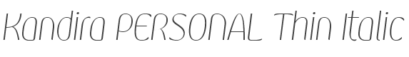 Kandira PERSONAL Thin Italic style