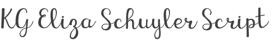 KG Eliza Schuyler Script