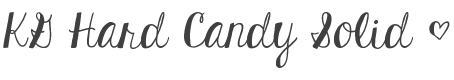 KG Hard Candy Solid Font preview