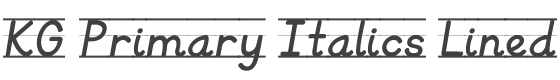 KG Primary Italics Lined style