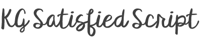 KG Satisfied Script Font preview