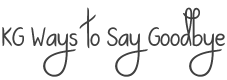 KG Ways to Say Goodbye Font preview